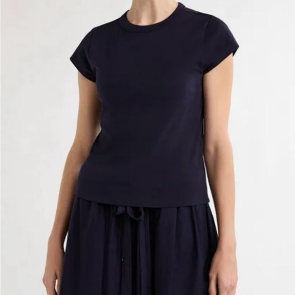 Free Assembly Women’s XL (16-18) Dark Navy‎ Cap Sleeve Tee NWT Classic Crew Neck
